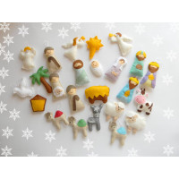 Nativity christmas ornament set 24