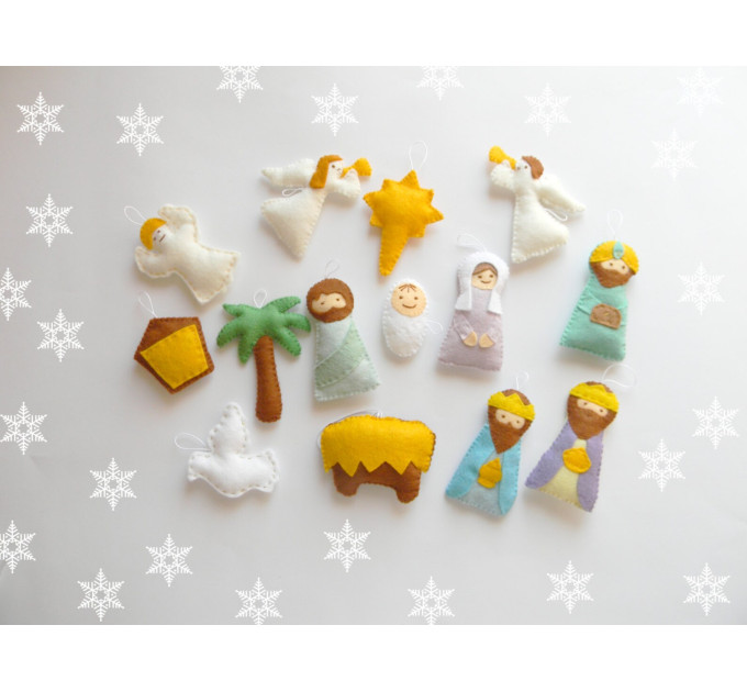 Nativity christmas ornament set 24