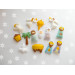 Nativity christmas ornament set 24