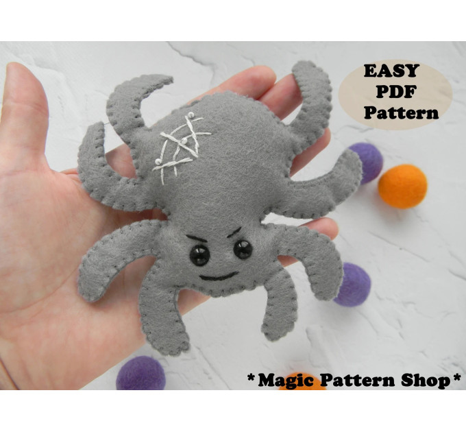 Spider felt ornament pattern
