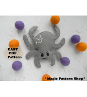 Spider felt ornament pattern PDF