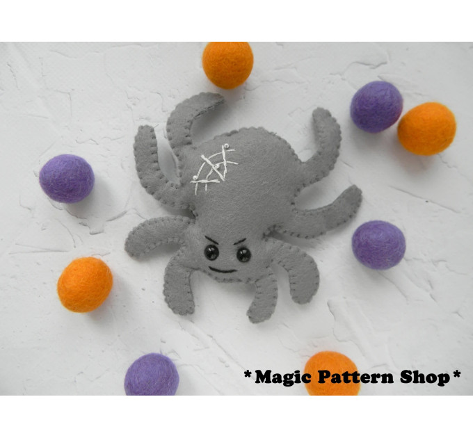 Spider felt ornament pattern