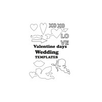 Valentine Ornaments Templates: Heart, Angel, Lips (PDF Pattern)