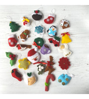 set 25 advent calendar ornaments 
