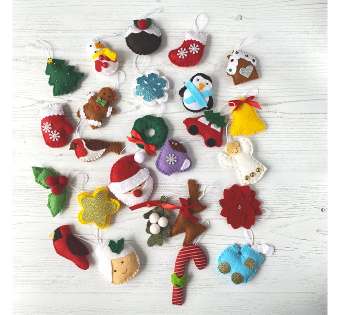 set 25 advent calendar ornaments 