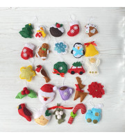 set 25 advent calendar ornaments 