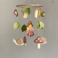Fairy baby mobile for girl Nursery mobile woodland Nursery decor Fairy garden mobile Hanging felt mobile Baby shower gift idea