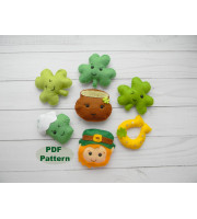 Felt St. Patrick's Day Ornament Pattern Set: