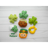 Felt St. Patrick's Day Ornament Pattern Set: