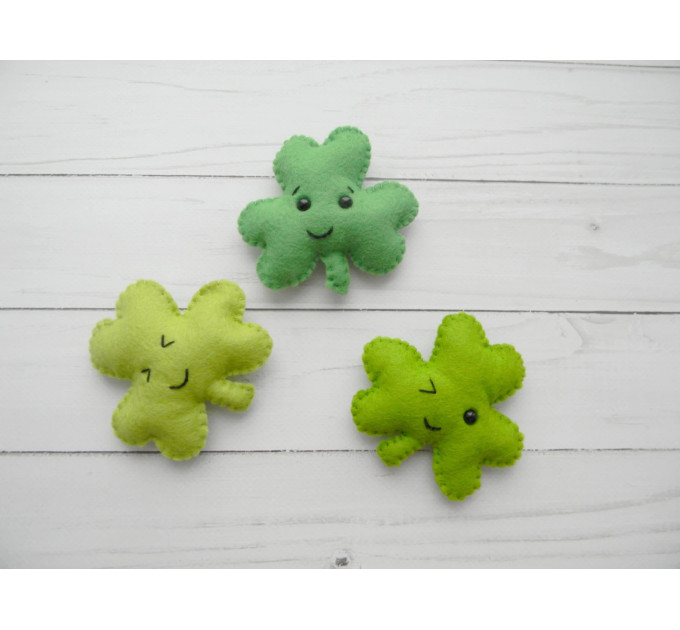 Felt St. Patrick's Day Ornament Pattern Set: Shamrock, Leprechaun (PDF Pattern)