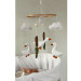 Minimalist Felt Goose Baby Mobile – Neutral Nursery Bird Decor