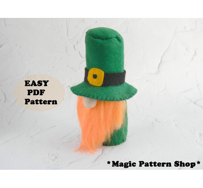 Leprechaun Gnome Sewing Pattern: Easy St. Patrick's Day Decor (PDF Pattern)
