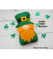 Leprechaun Ornament Sewing Pattern: Easy St. Patrick's Day Gnome (PDF Pattern)