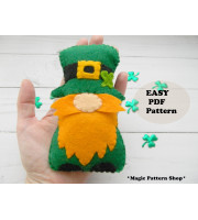 Leprechaun Ornament Sewing Pattern: Easy St. Patrick's Day Gnome (PDF Pattern)