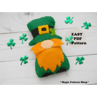 Leprechaun Ornament Sewing Pattern: Easy St. Patrick's Day Gnome (PDF Pattern)