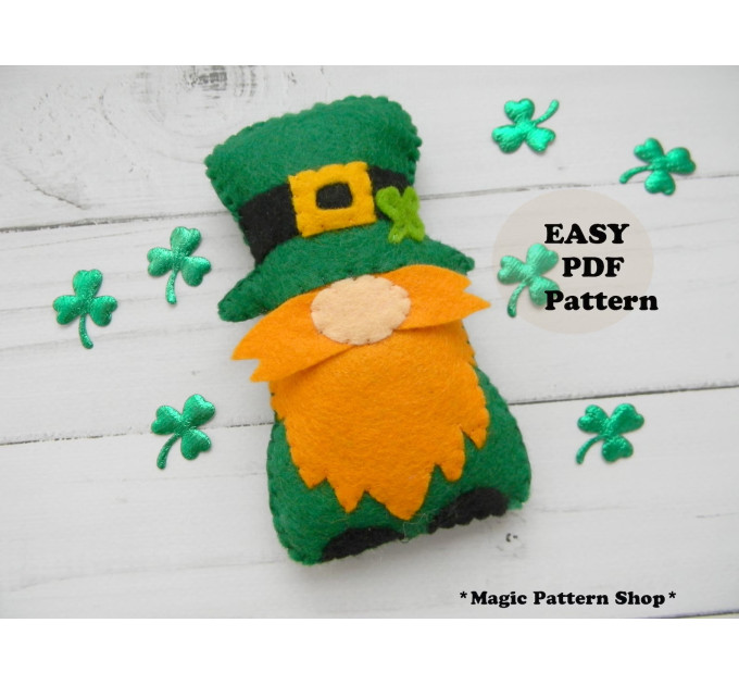 Leprechaun Ornament Sewing Pattern: Easy St. Patrick's Day Gnome (PDF Pattern)