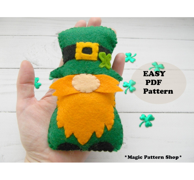 Leprechaun Ornament Sewing Pattern: Easy St. Patrick's Day Gnome (PDF Pattern)