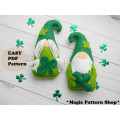 St Patrick's Day Gnome Felt Ornament Sewing Pattern (PDF Pattern)