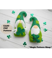 St Patrick's Day Gnome Felt Ornament Sewing Pattern (PDF Pattern)