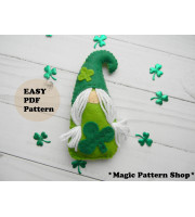 St Patrick's Day Gnome Felt Ornament Sewing Pattern (PDF Pattern)