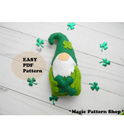 St Patrick's Day Gnome Felt Ornament Sewing Pattern (PDF Pattern)
