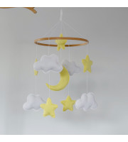 Celestial Moon and Stars Baby Mobile