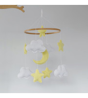 Celestial Moon and Stars Baby Mobile
